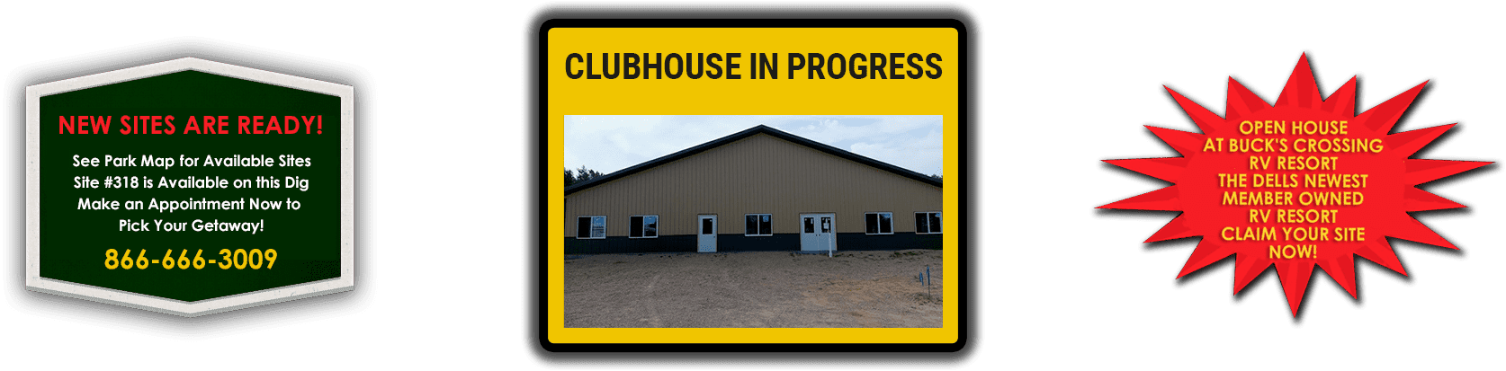 New sites are ready! | Club House In Progress